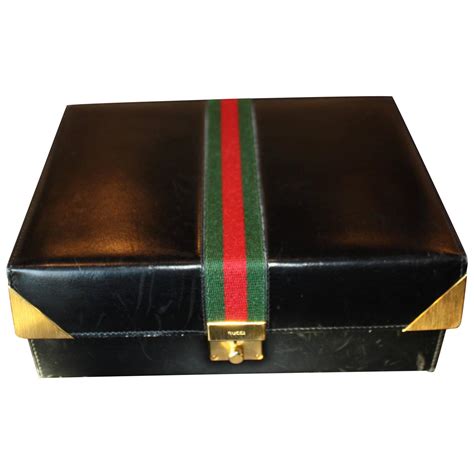 gucci leather jewellery box|vintage gucci jewelry box.